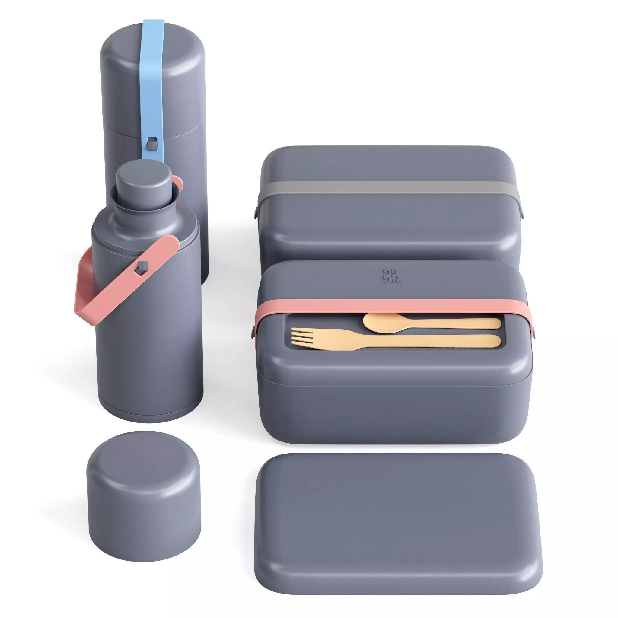 Decor Picnic Set thermos and container Set 49 3D model