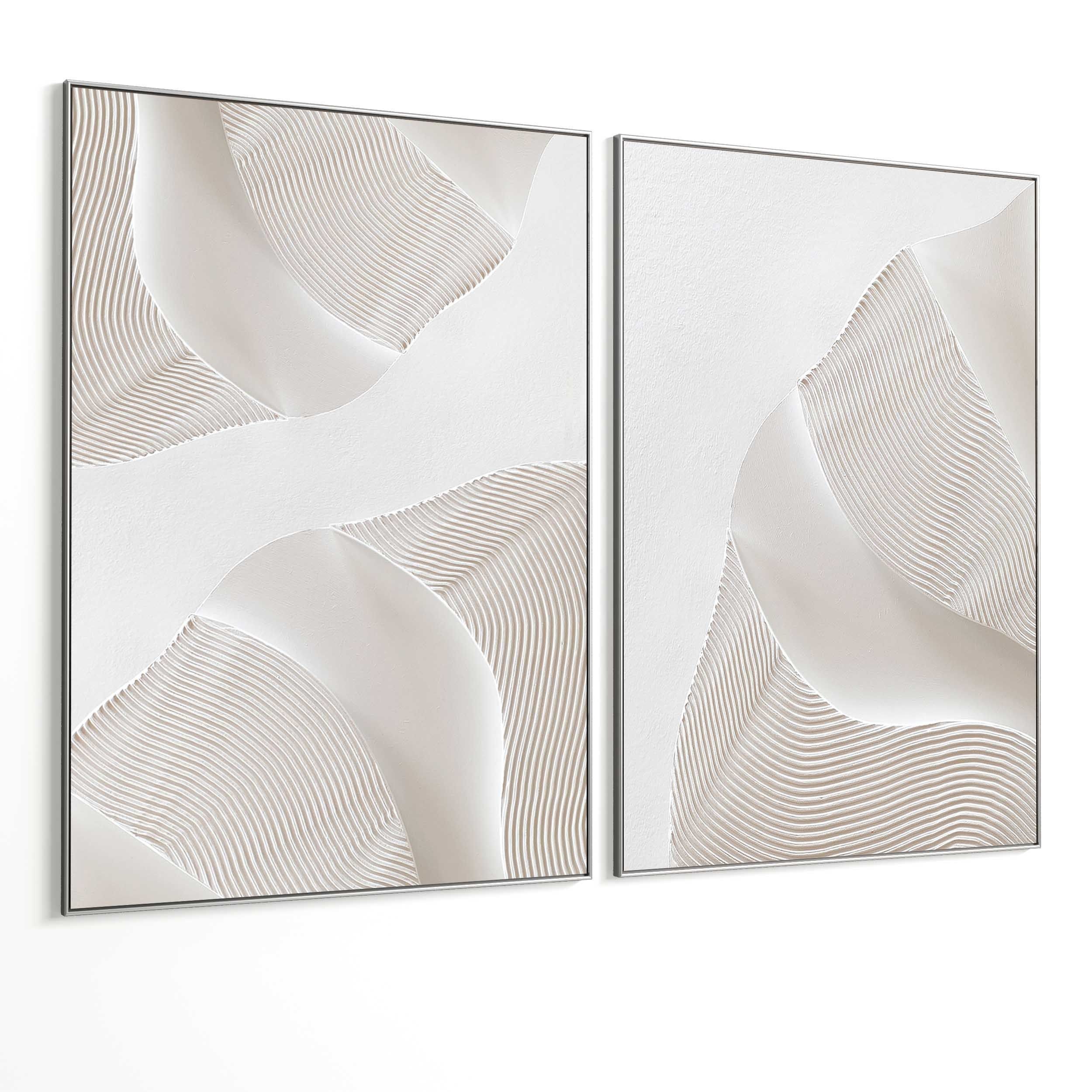 Plaster Two Photo Frame 392 Low-poly 3D model_5