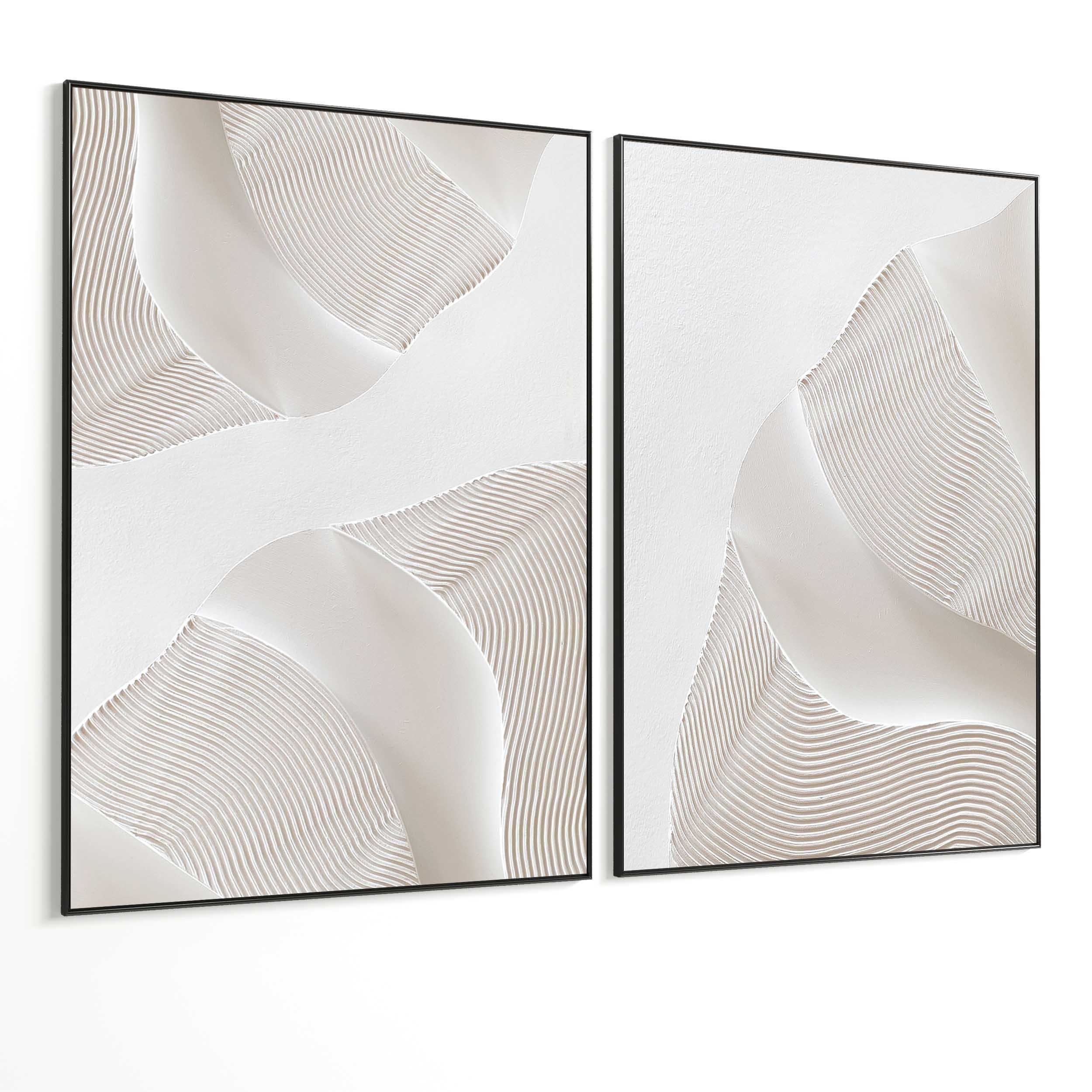 Plaster Two Photo Frame 392 Low-poly 3D model_4
