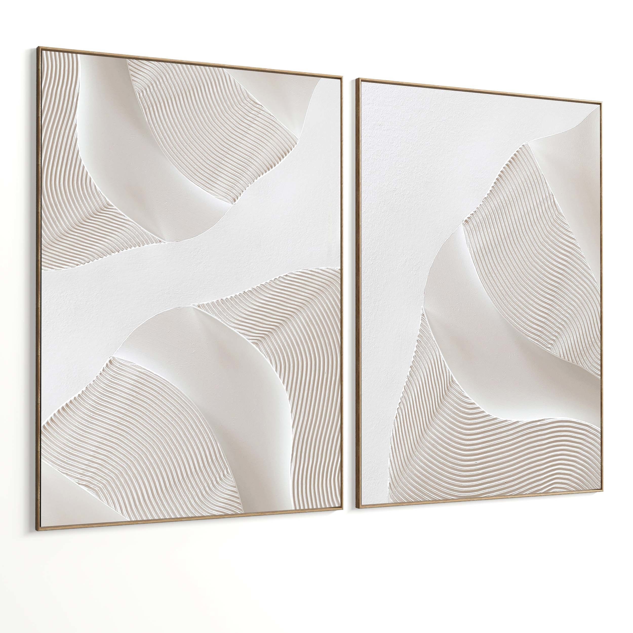 Plaster Two Photo Frame 392 Low-poly 3D model_1