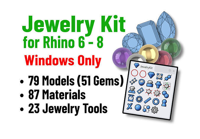 Jewelry Kit for Rhino 3D model