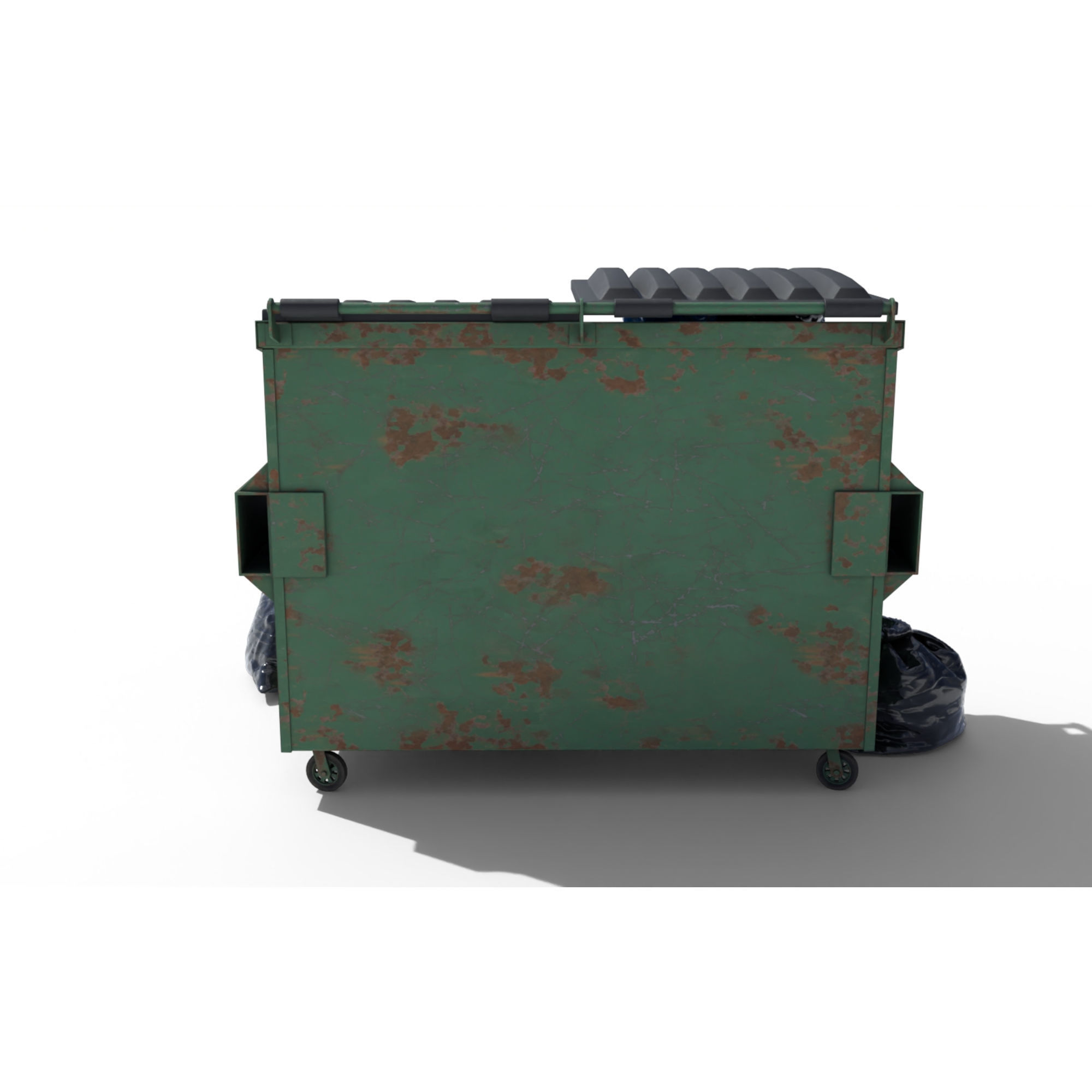 Garbage Dumpster with Bags 3D model_5