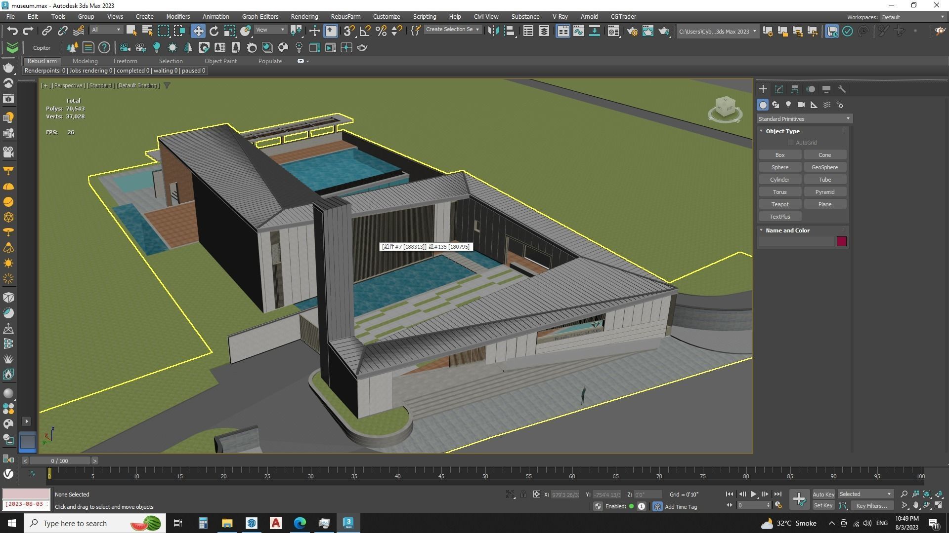 A Virtual Voyage in Contemporary Art - Museum 3D Model 3D model_15