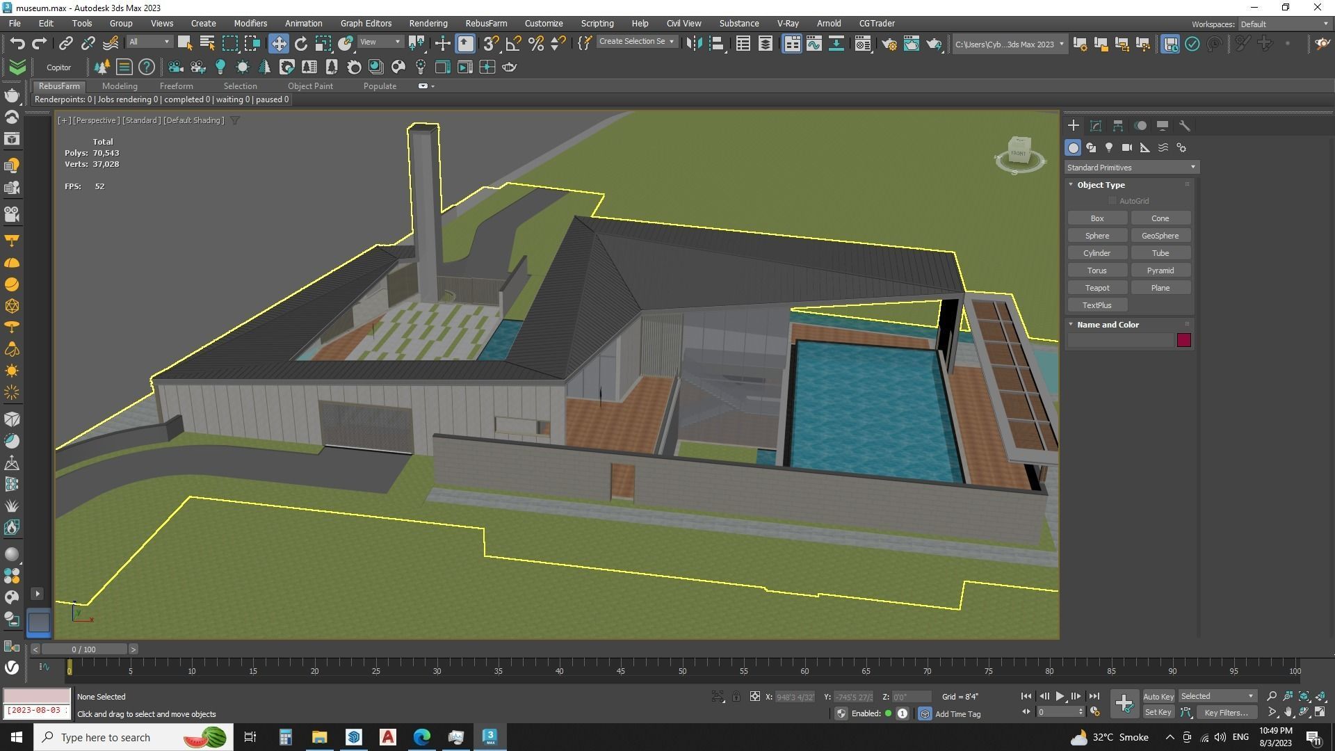 A Virtual Voyage in Contemporary Art - Museum 3D Model 3D model_14