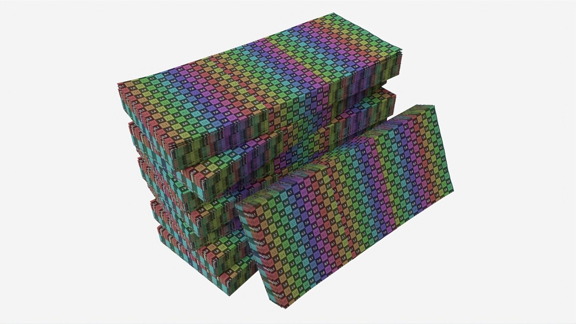 American dollar bundles medium set 3D model_6