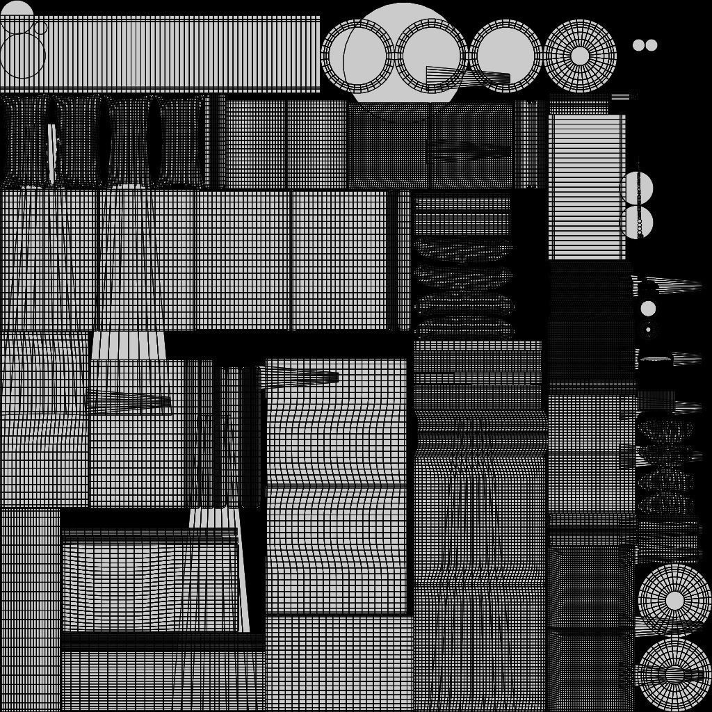 Double Armchair  3D model_9