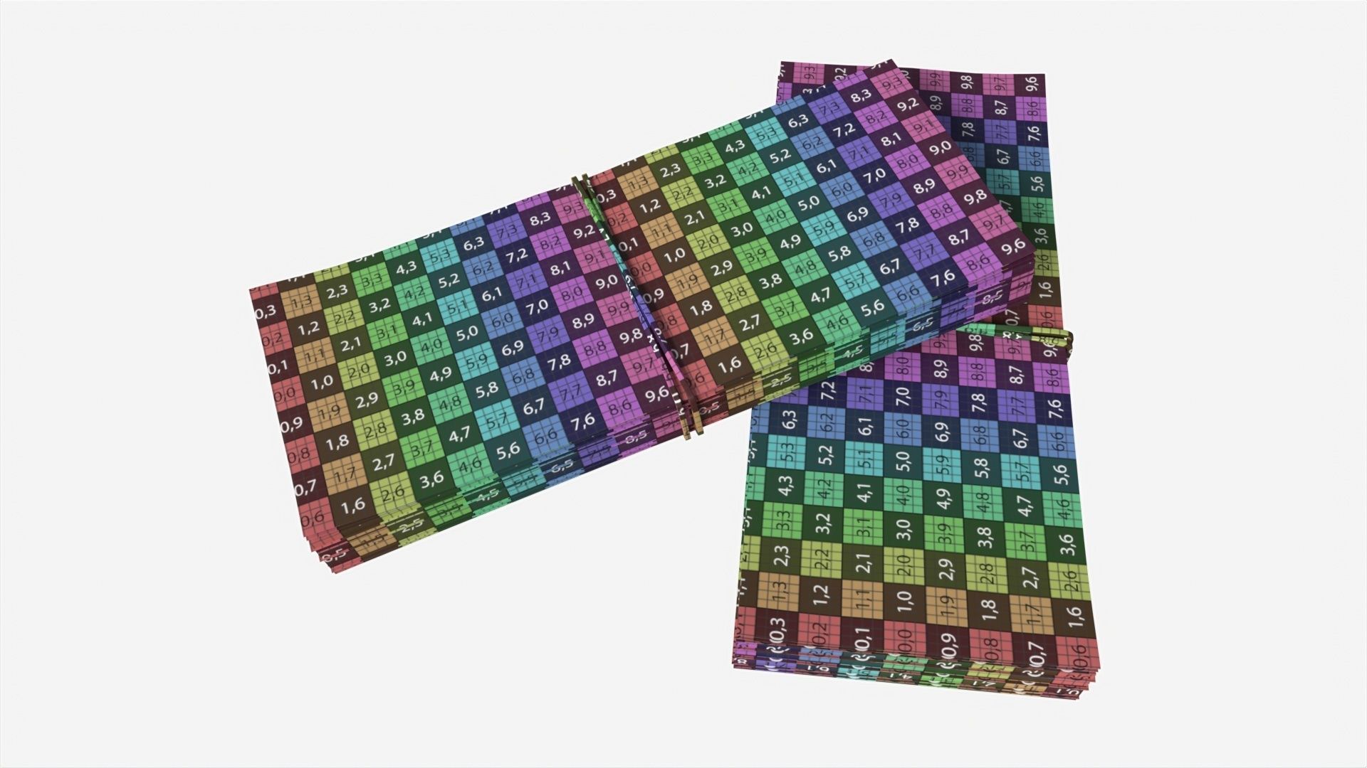 American dollar bundles tied with rubbers 3D model_6