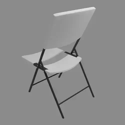 Folding Chair Realistic Plastic