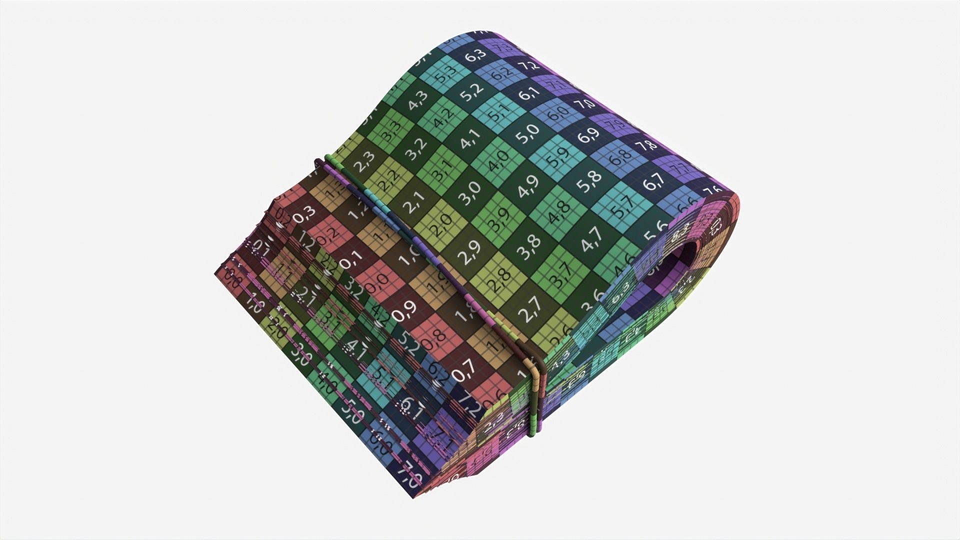 American dollars folded and tied 01 3D model_7