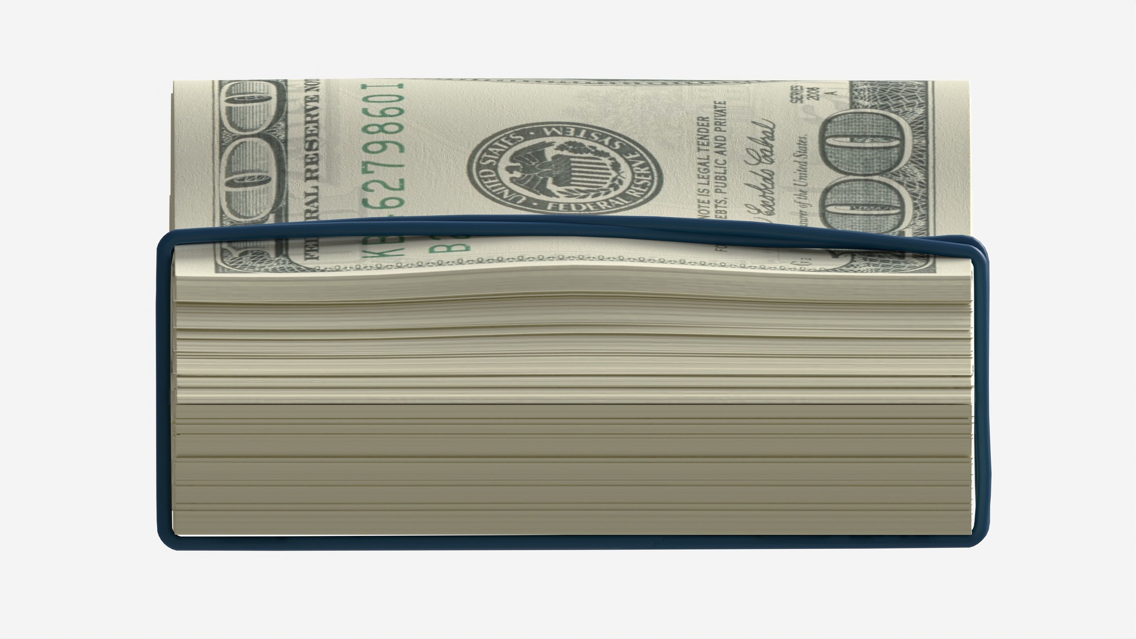 American dollars folded and tied 01 3D model_5