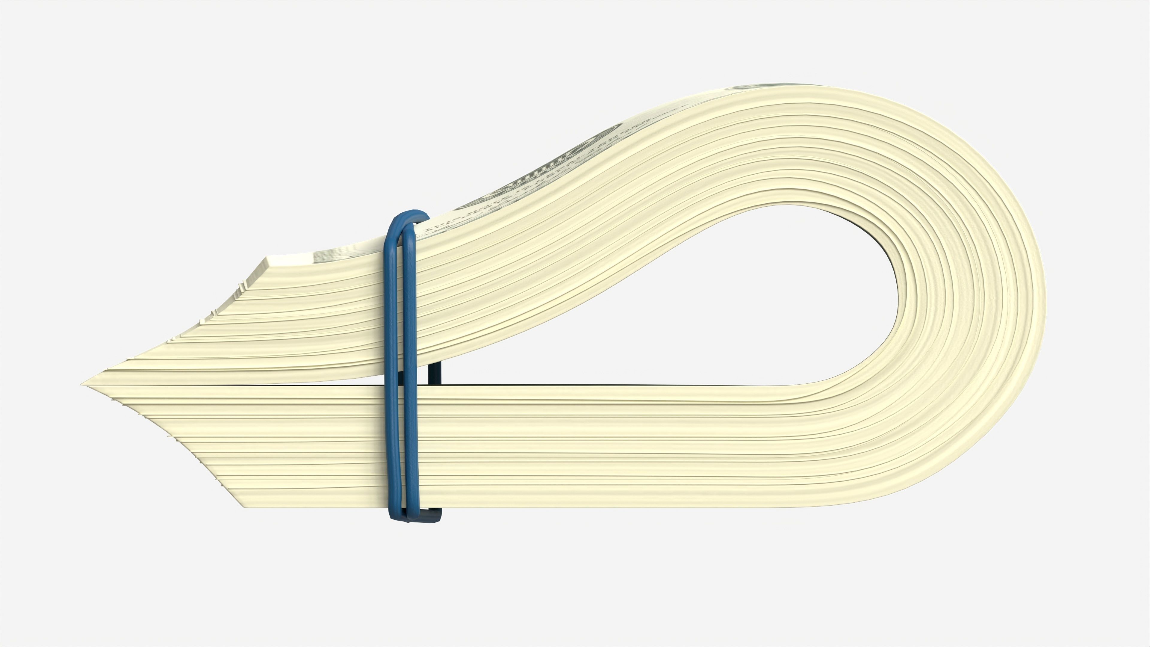 American dollars folded and tied 01 3D model_4