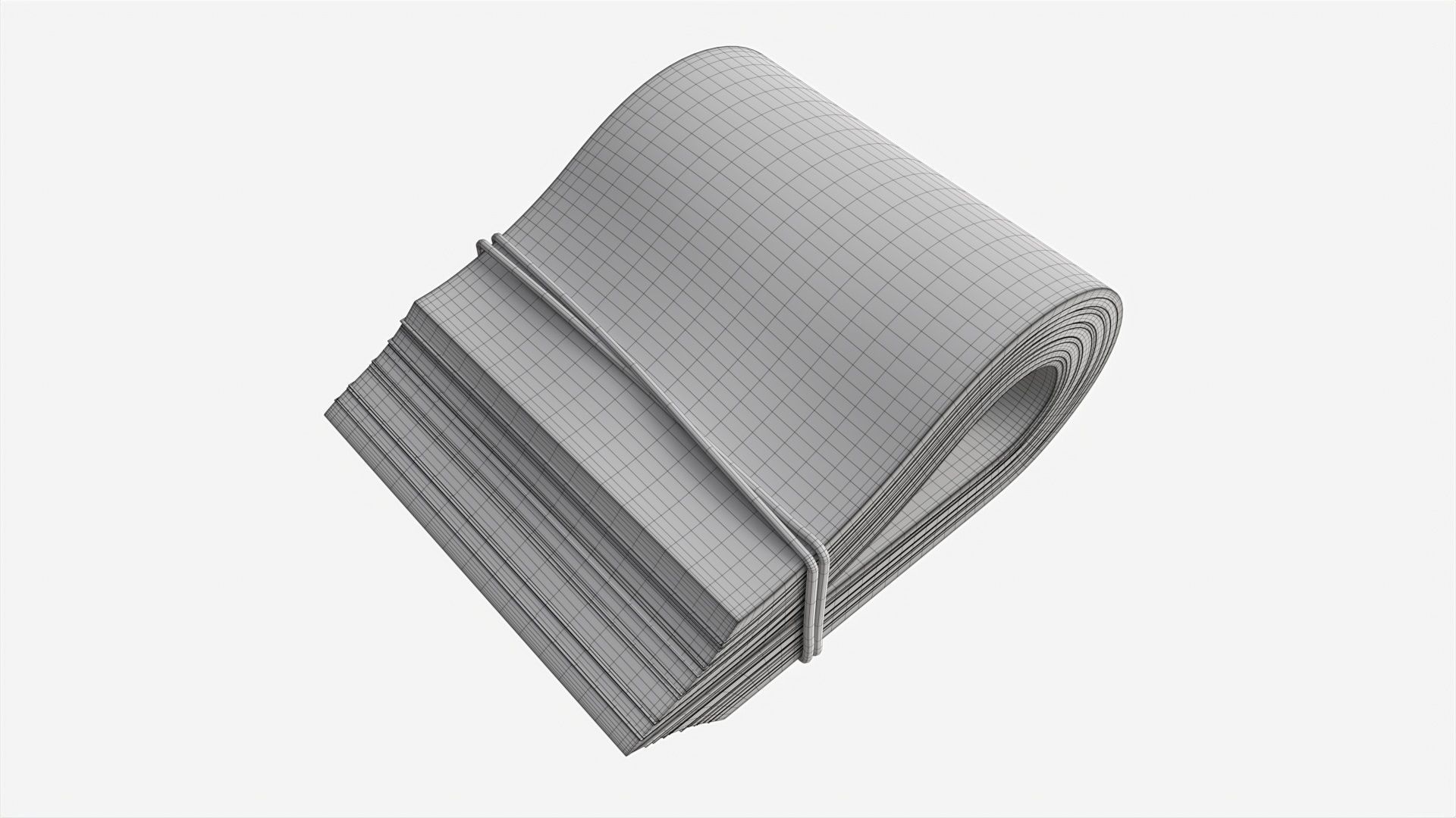 American dollars folded and tied 01 3D model_6