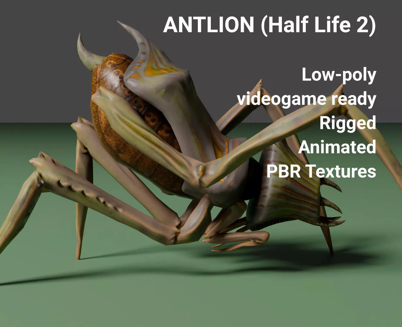 Antlion from Half Life 2 Low-poly 3D model