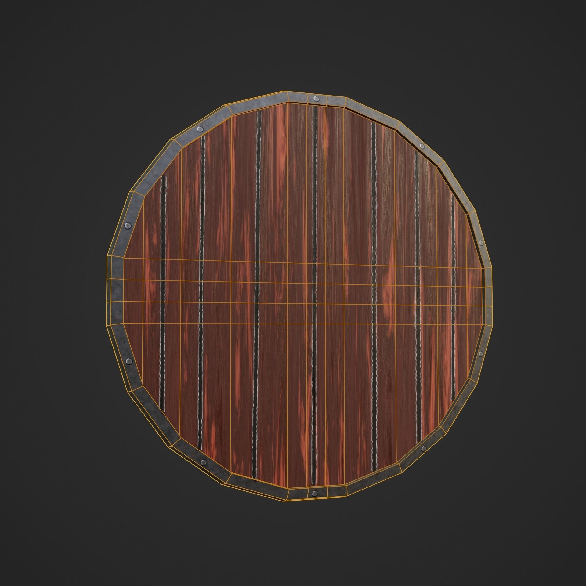 Viking Shield with Runes Print Free low-poly 3D model_6