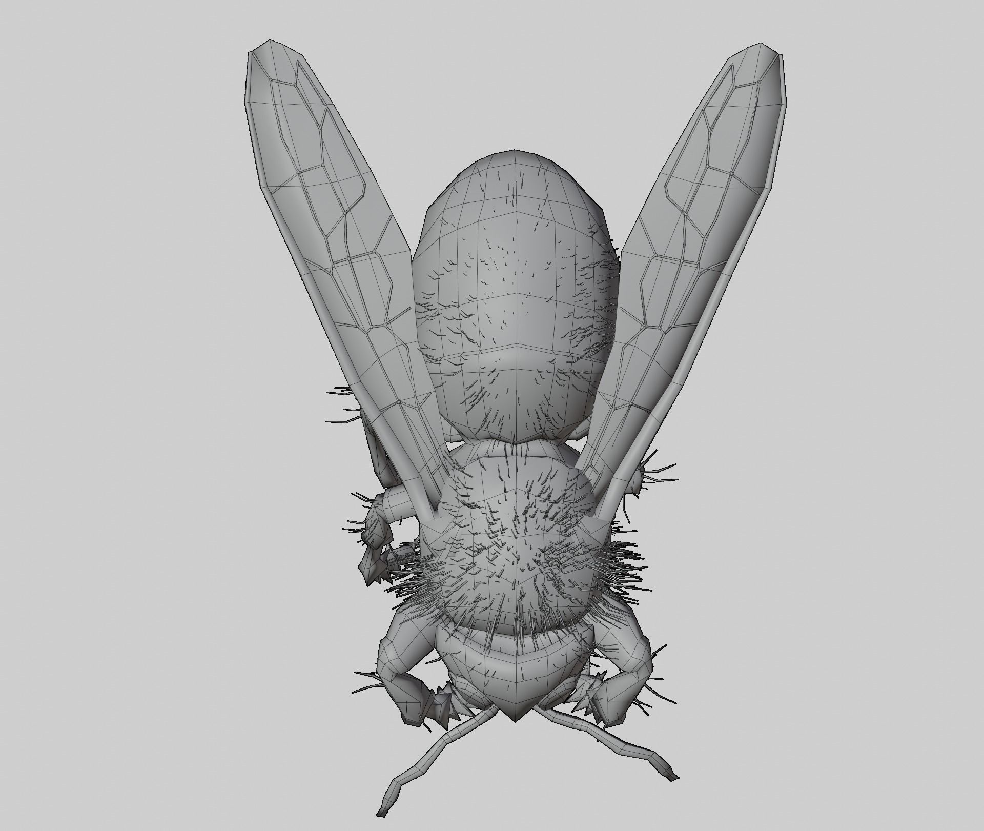 3d animated bee Low-poly 3D model_9