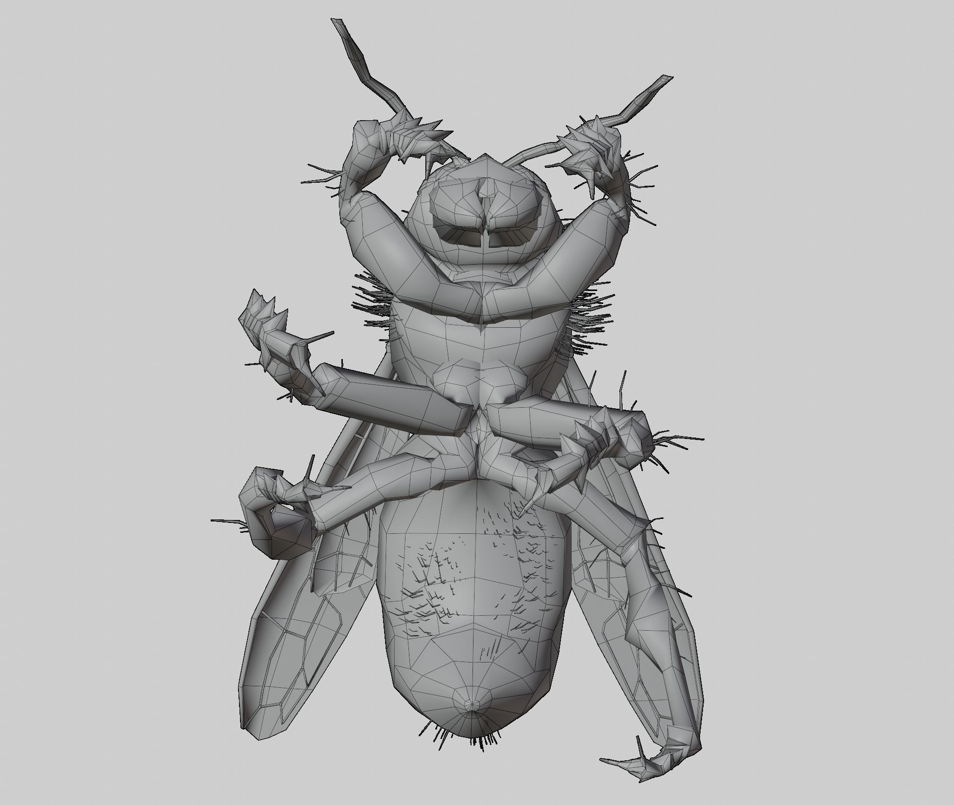 3d animated bee Low-poly 3D model_8