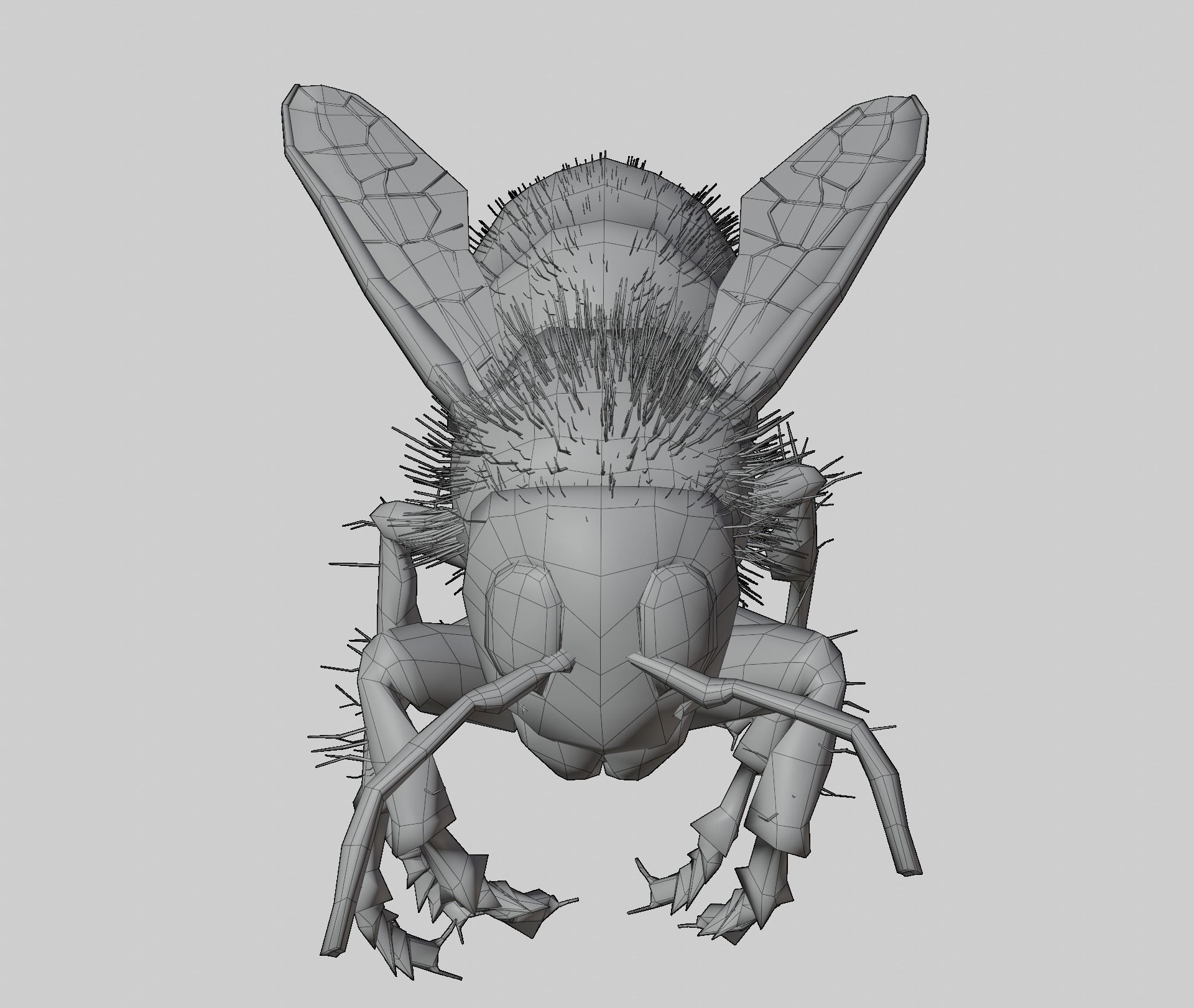 3d animated bee Low-poly 3D model_6