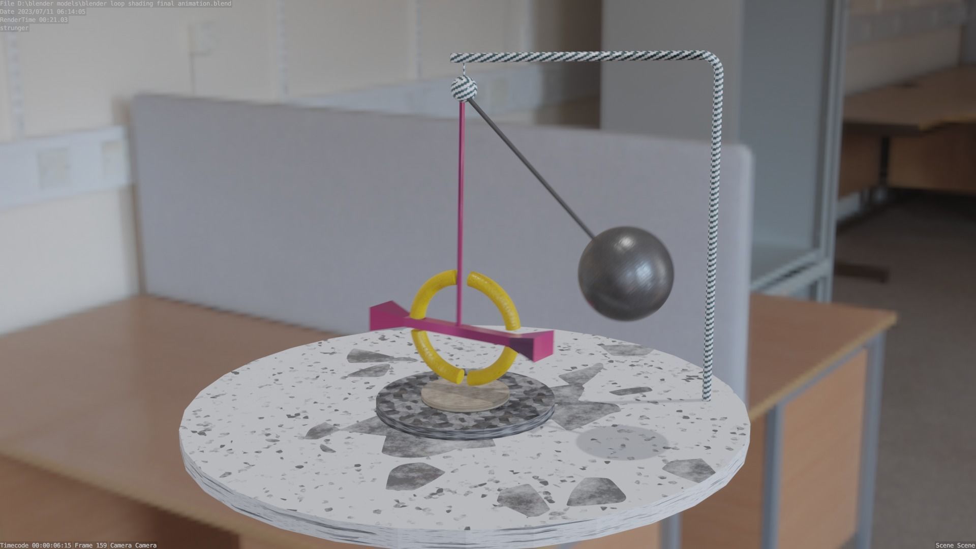 Loop pendulum animation Free low-poly 3D model_5