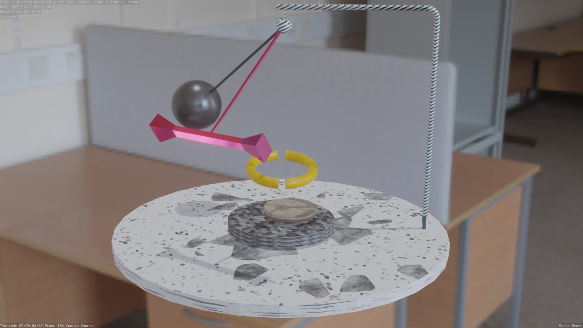 Loop pendulum animation Free low-poly 3D model_3