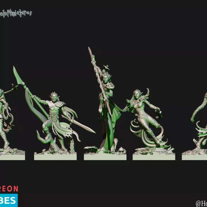 Wood elves Bladedancer unit 2 3D print model