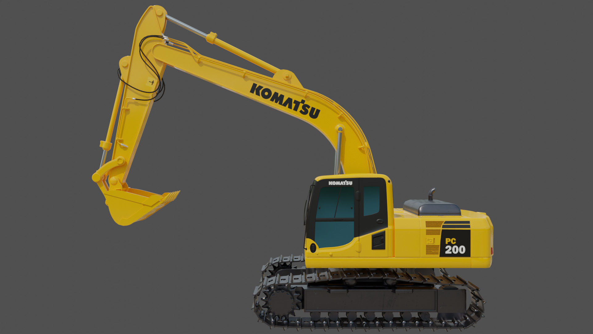 Komatsu PC200-8 Excavator 3D model_6