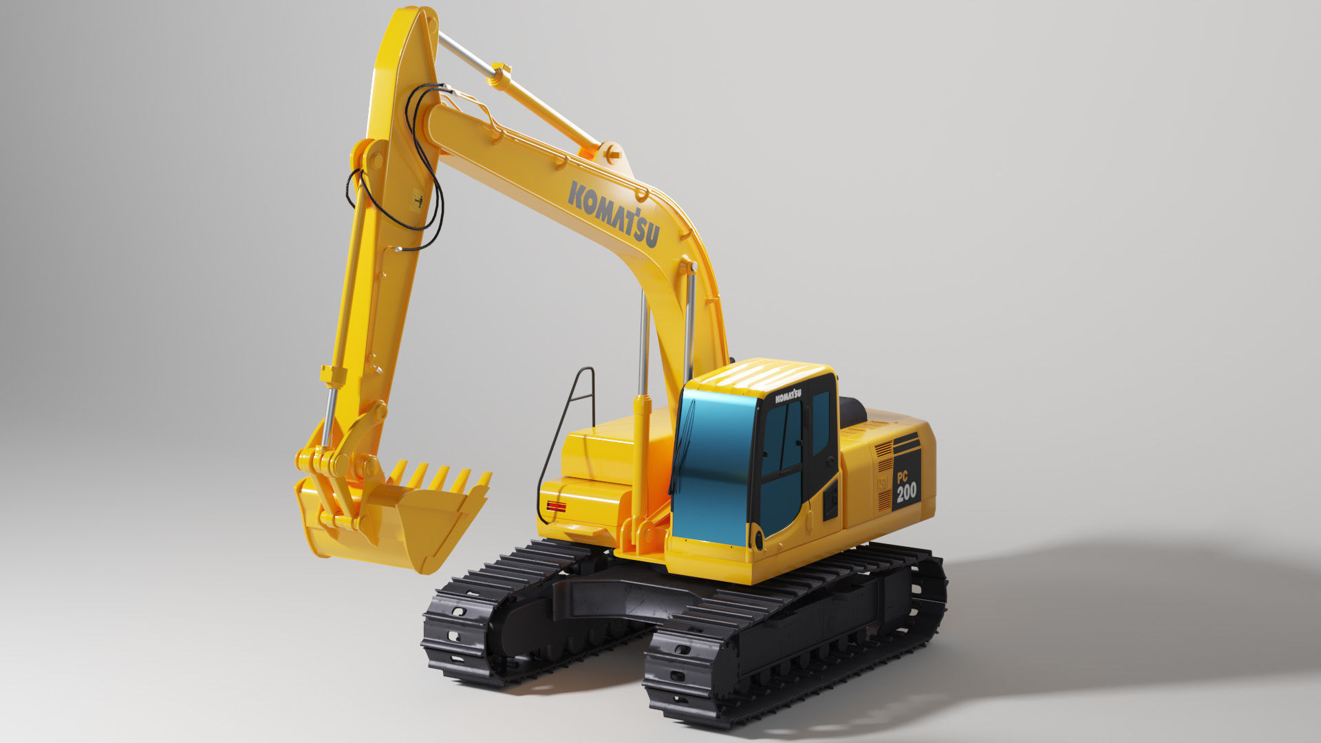 Komatsu PC200-8 Excavator 3D model_9