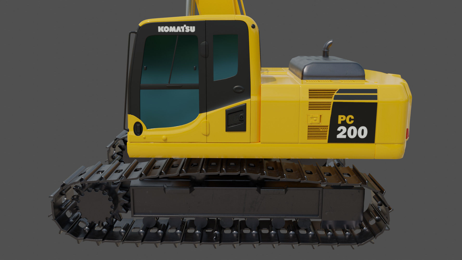 Komatsu PC200-8 Excavator 3D model_5
