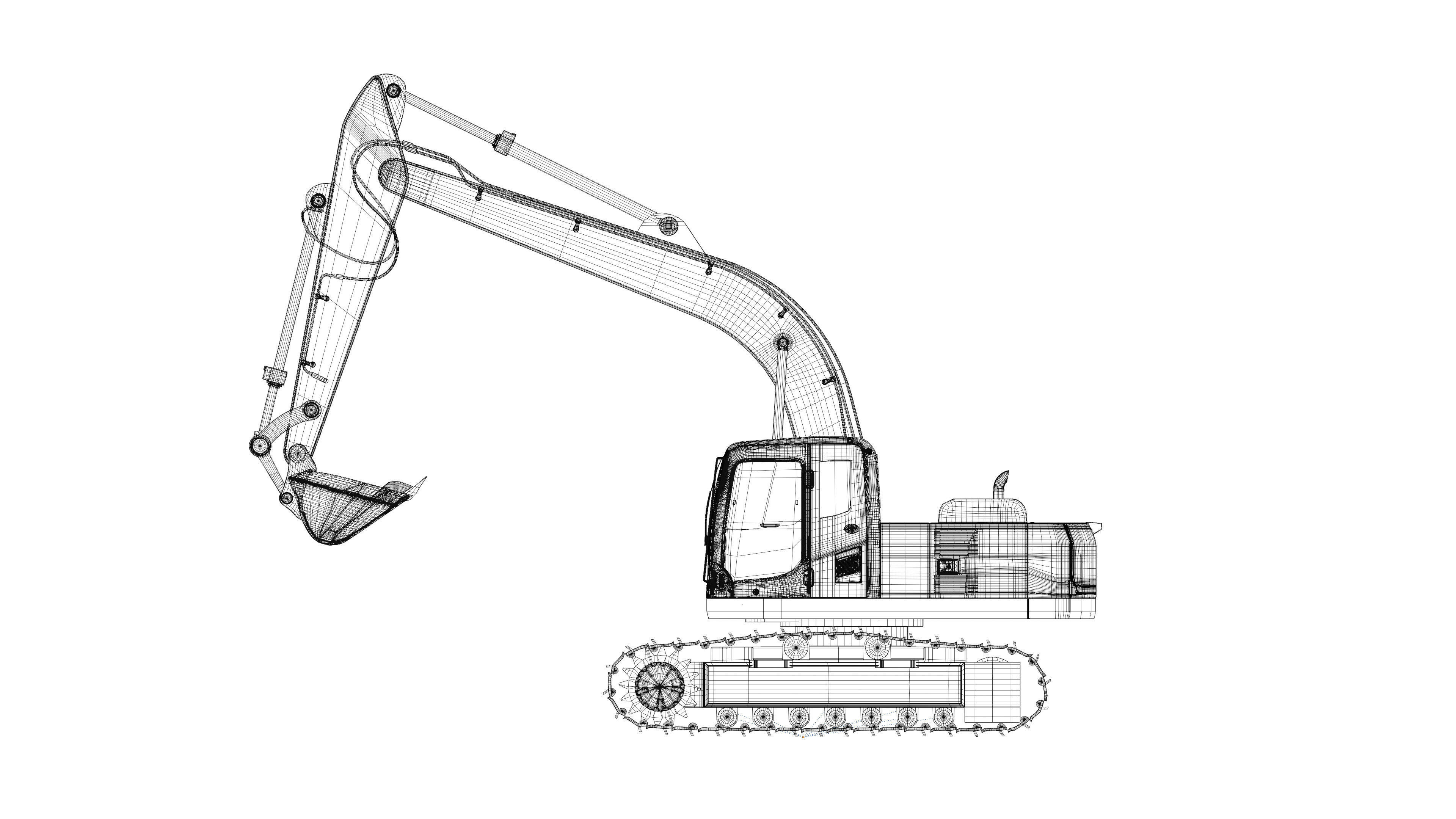 Komatsu PC200-8 Excavator 3D model_10