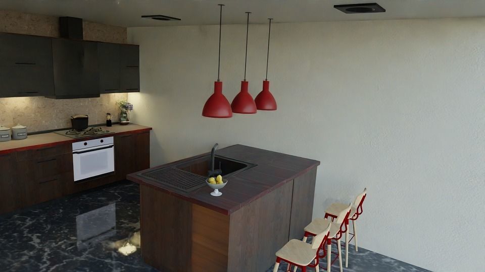 Modern Kitchen 3D model_4