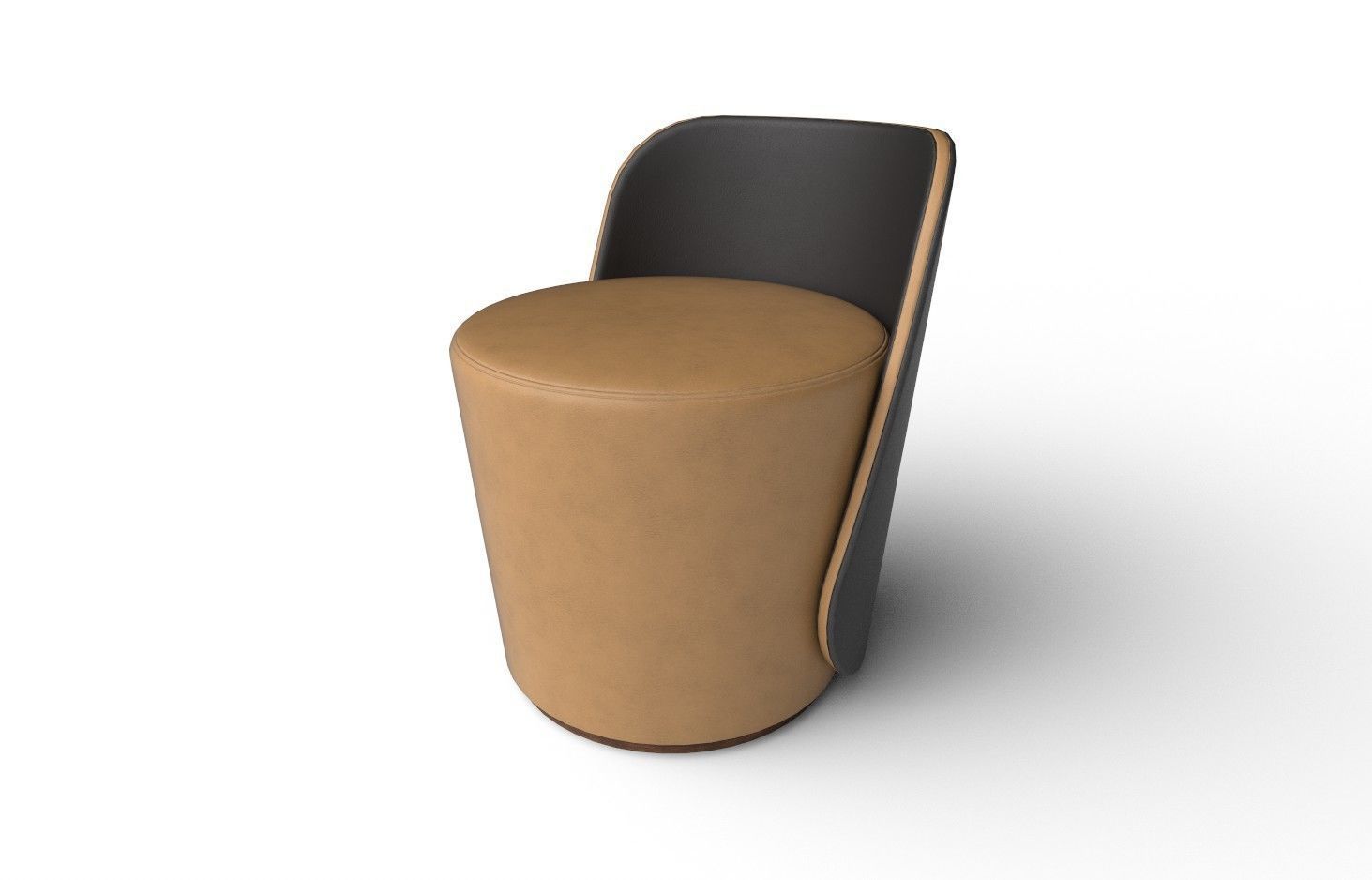 Pouf M02 Low-poly 3D model_2