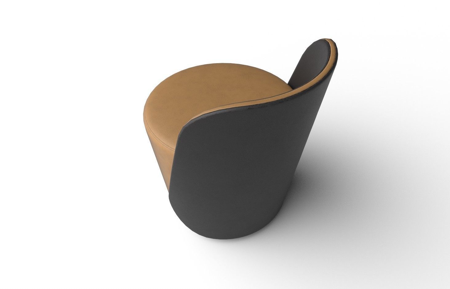 Pouf M02 Low-poly 3D model_4