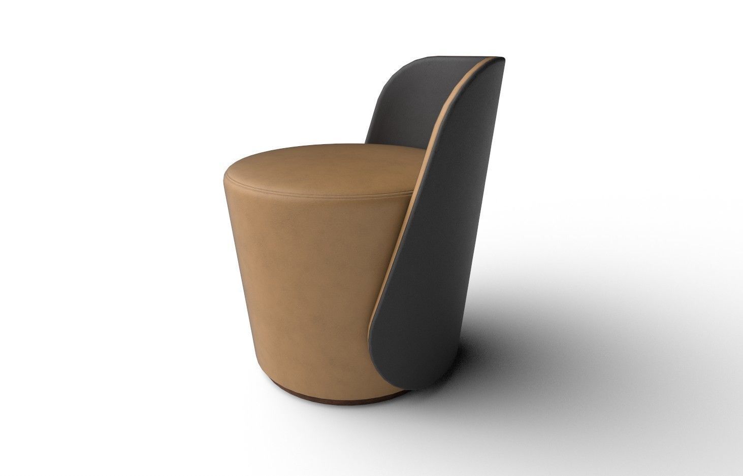 Pouf M02 Low-poly 3D model_3