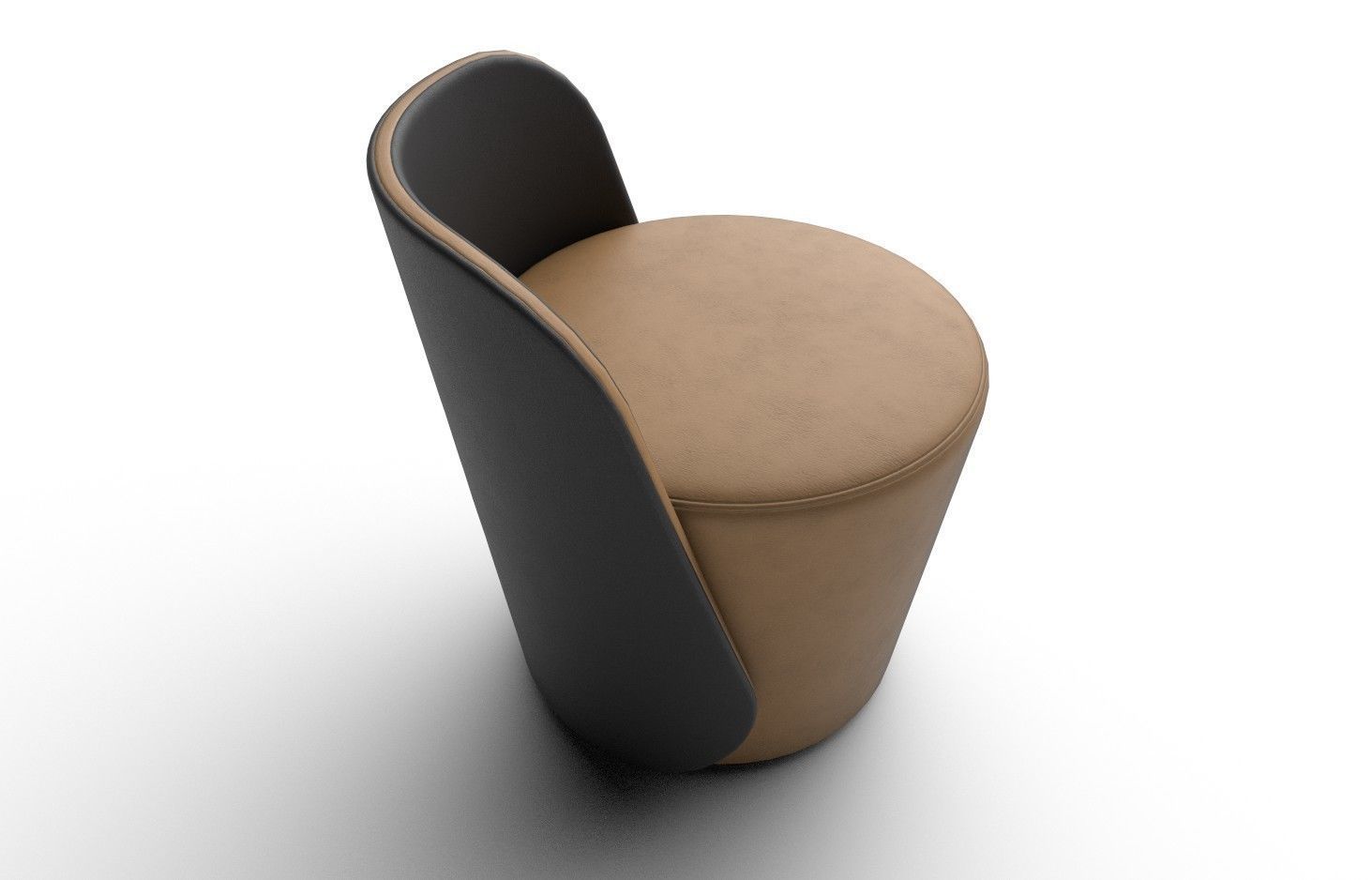 Pouf M02 Low-poly 3D model_5