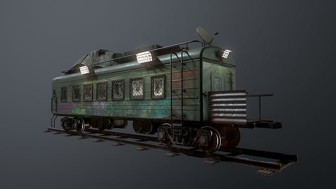 Train carriage Free low-poly 3D model