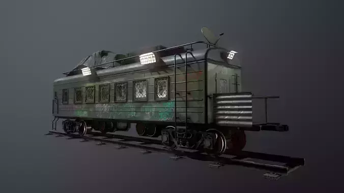 Train carriage Free low-poly 3D model
