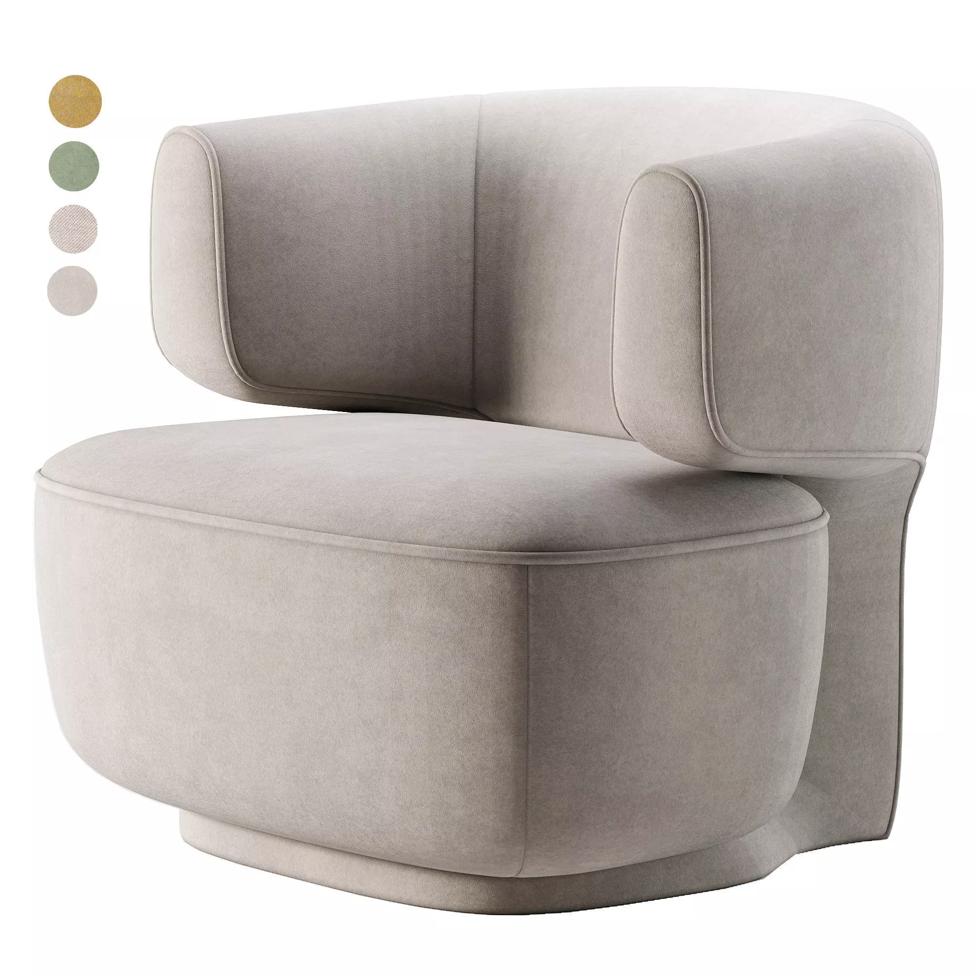 Litho armchair by monologue 3D model_0