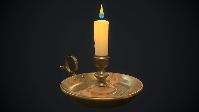 Candle 6 PBR Low-poly 3D model