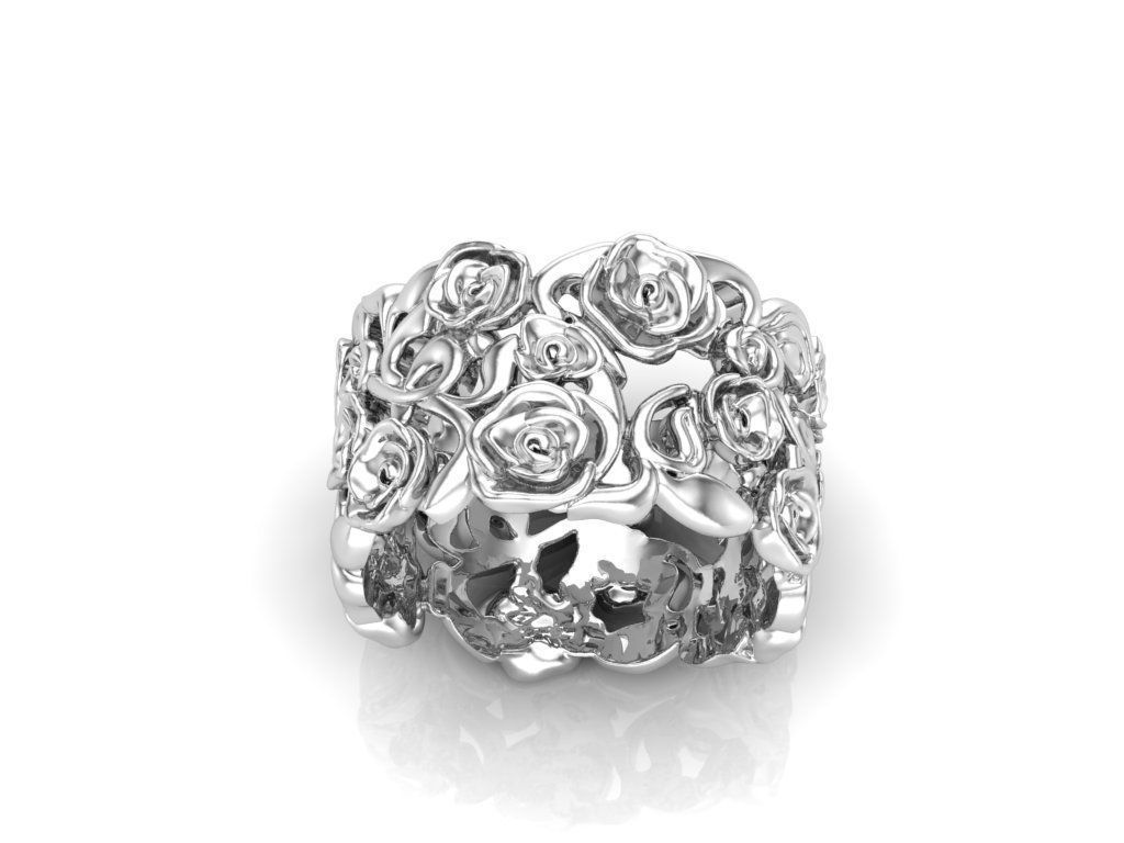 ring of light rose 3D print model_3