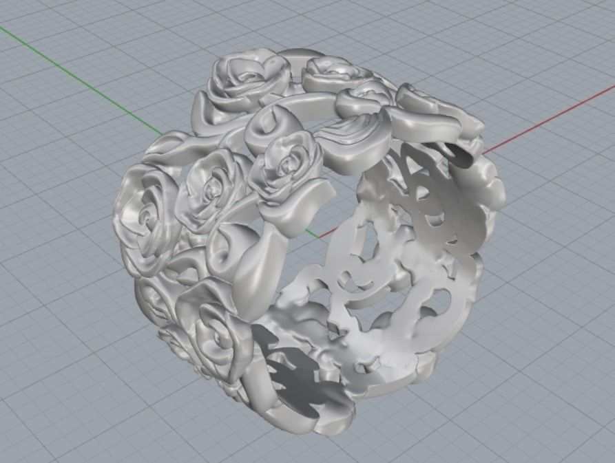ring of light rose 3D print model_9
