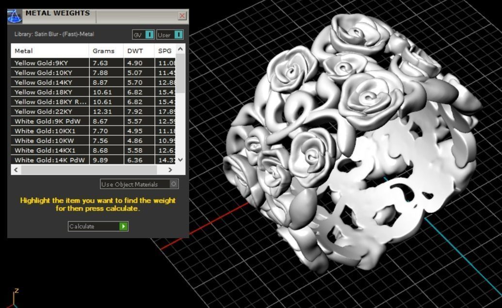 ring of light rose 3D print model_10