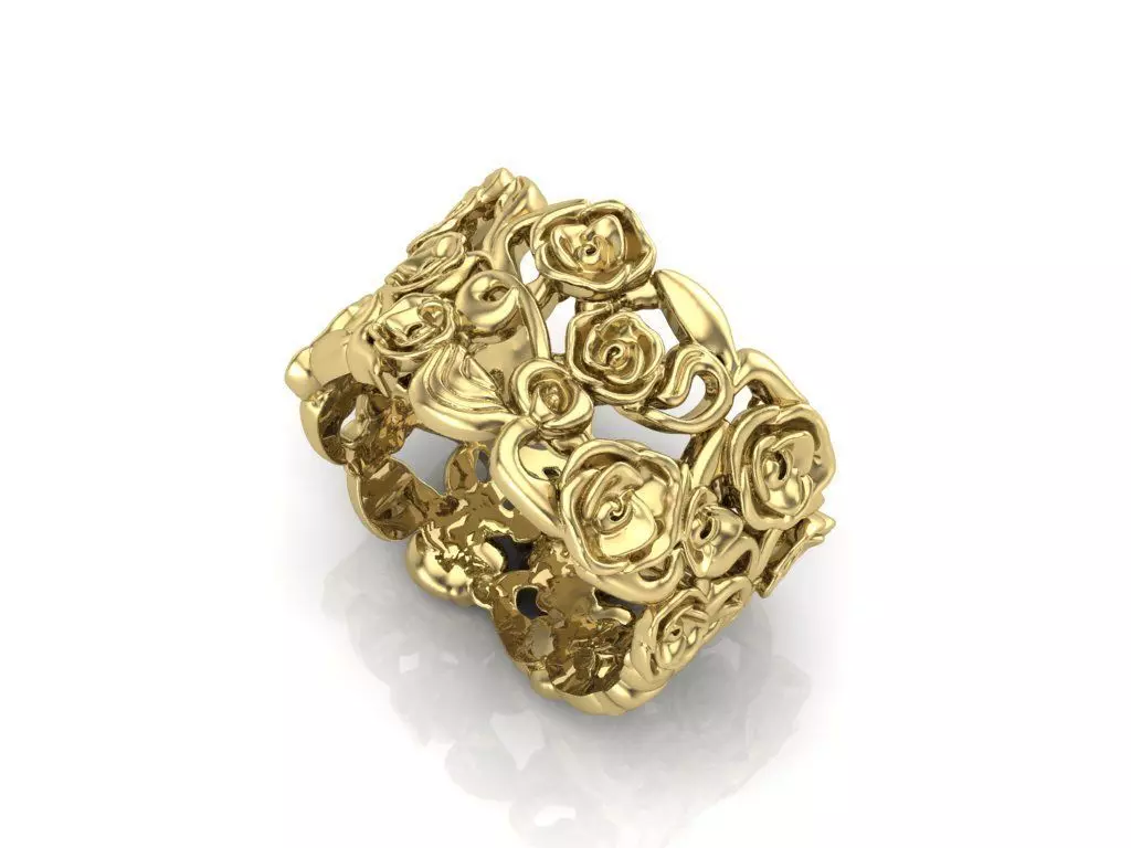 ring of light rose 3D print model_0