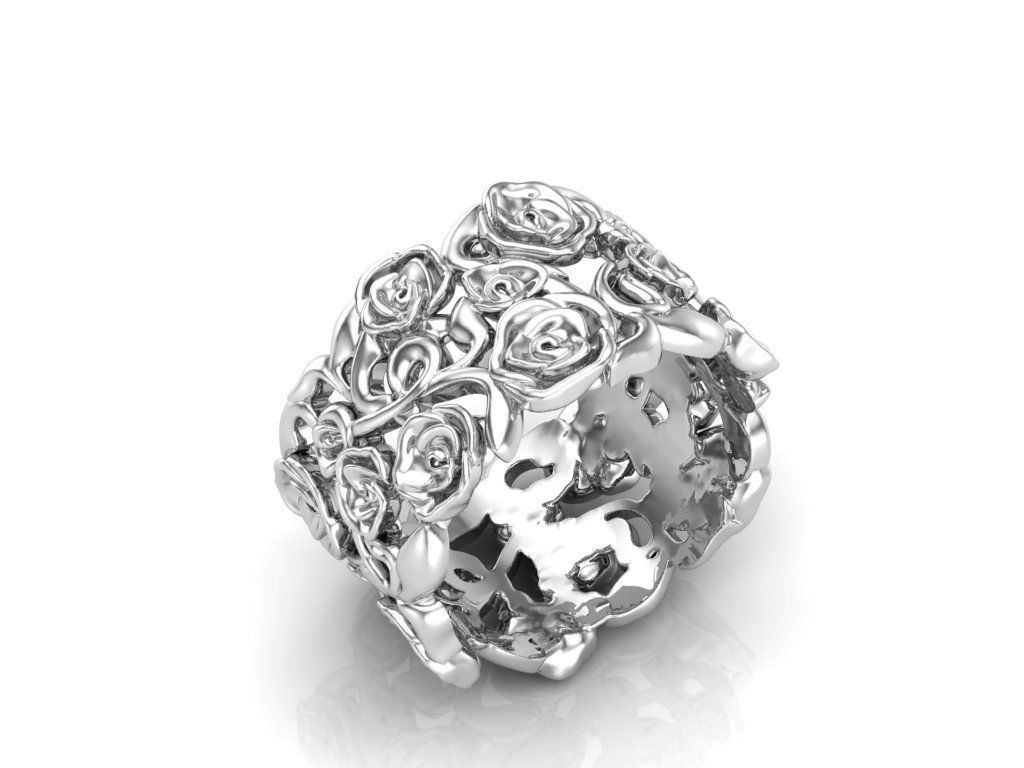 ring of light rose 3D print model_4