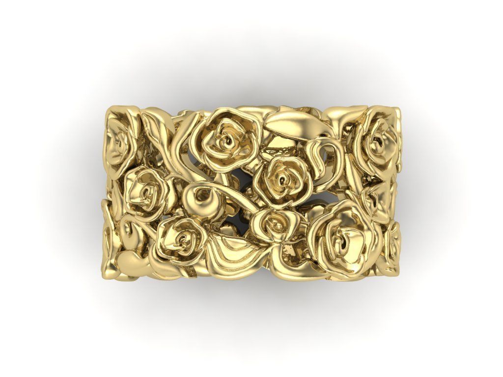 ring of light rose 3D print model_1