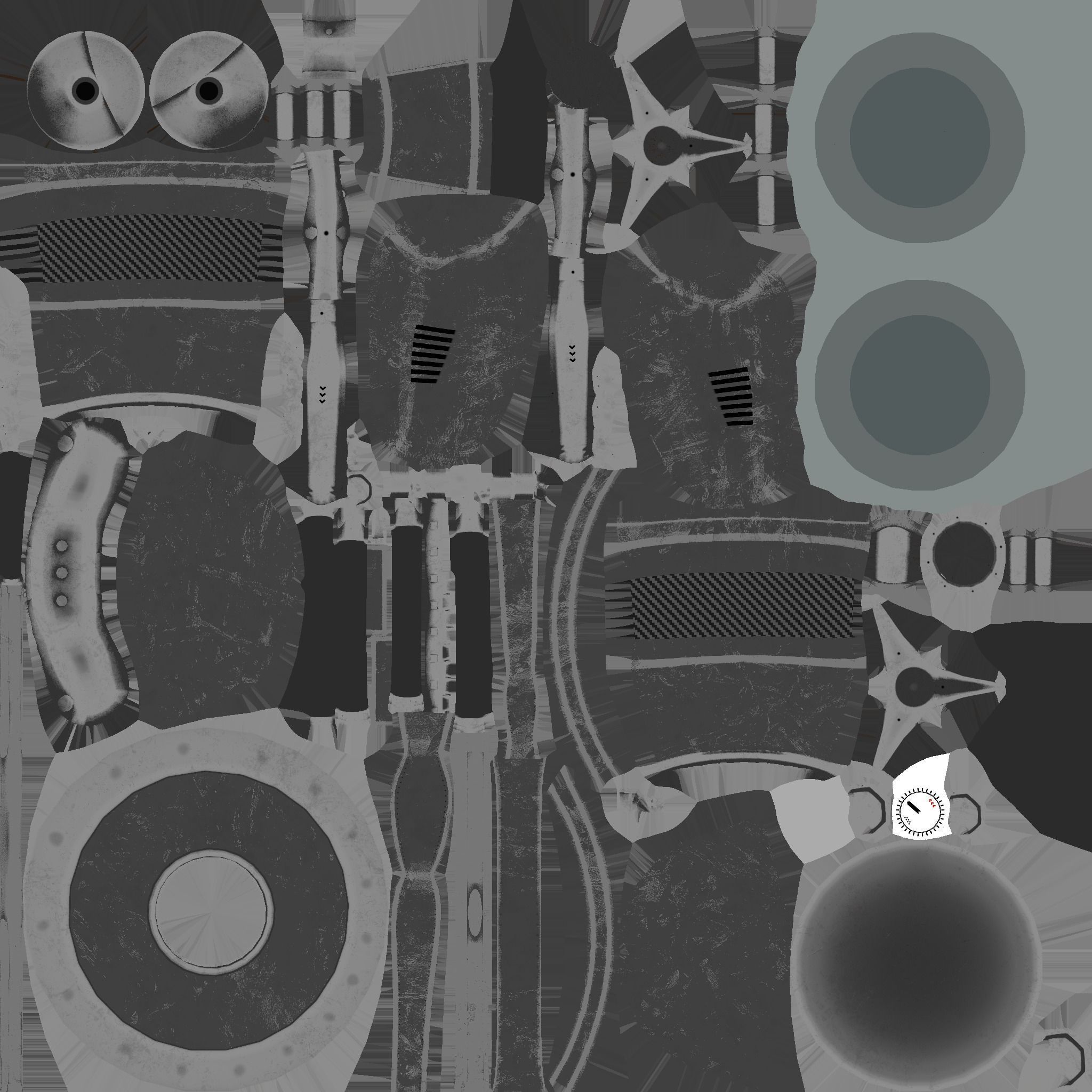 Robotic Arm A06 Black Metal - Character Design SciFi Low-poly 3D model_19