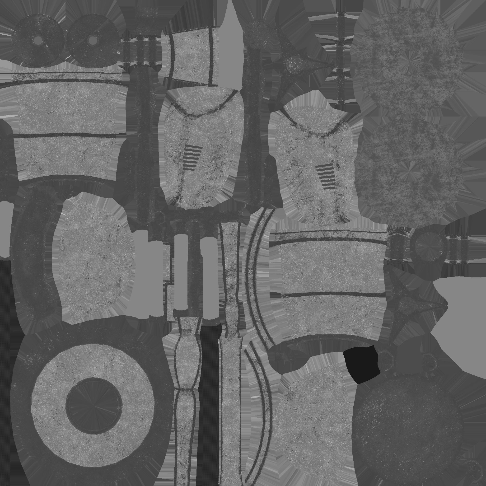 Robotic Arm A06 Black Metal - Character Design SciFi Low-poly 3D model_24