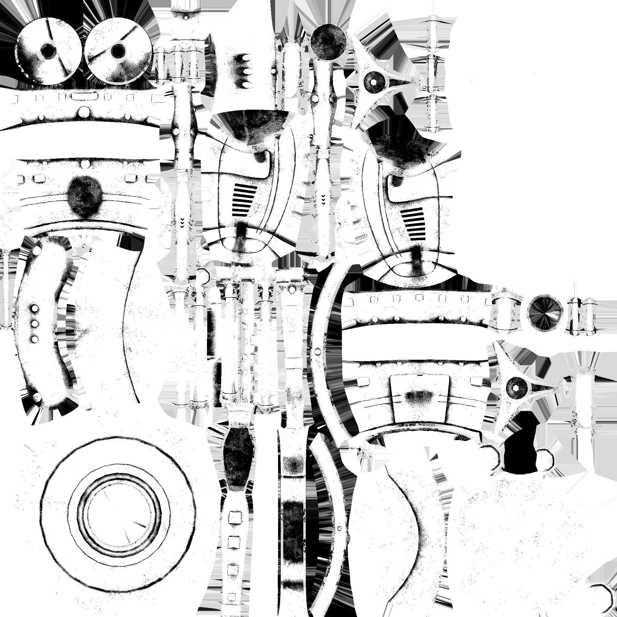 Robotic Arm A07 Bronze - Character Design SciFi Low-poly 3D model_24