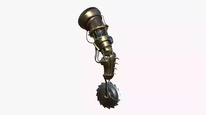 Robotic Arm A07 Bronze - Character Design SciFi Low-poly 3D model