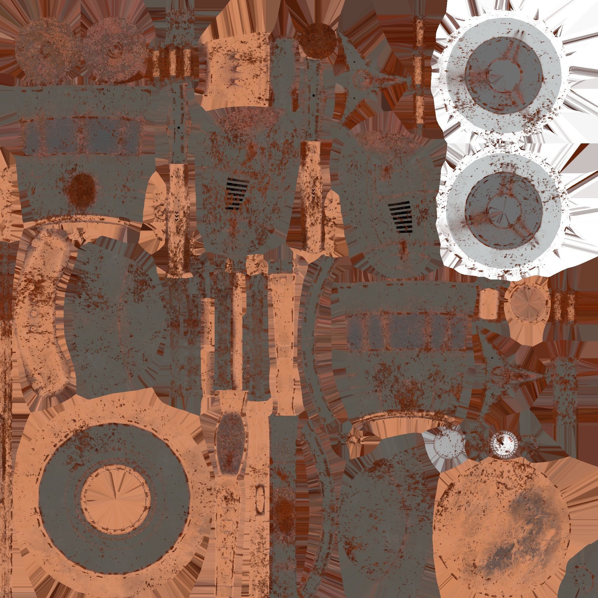 Robotic Arm A09 Steel Dirt - Character Design SciFi Low-poly 3D model_19