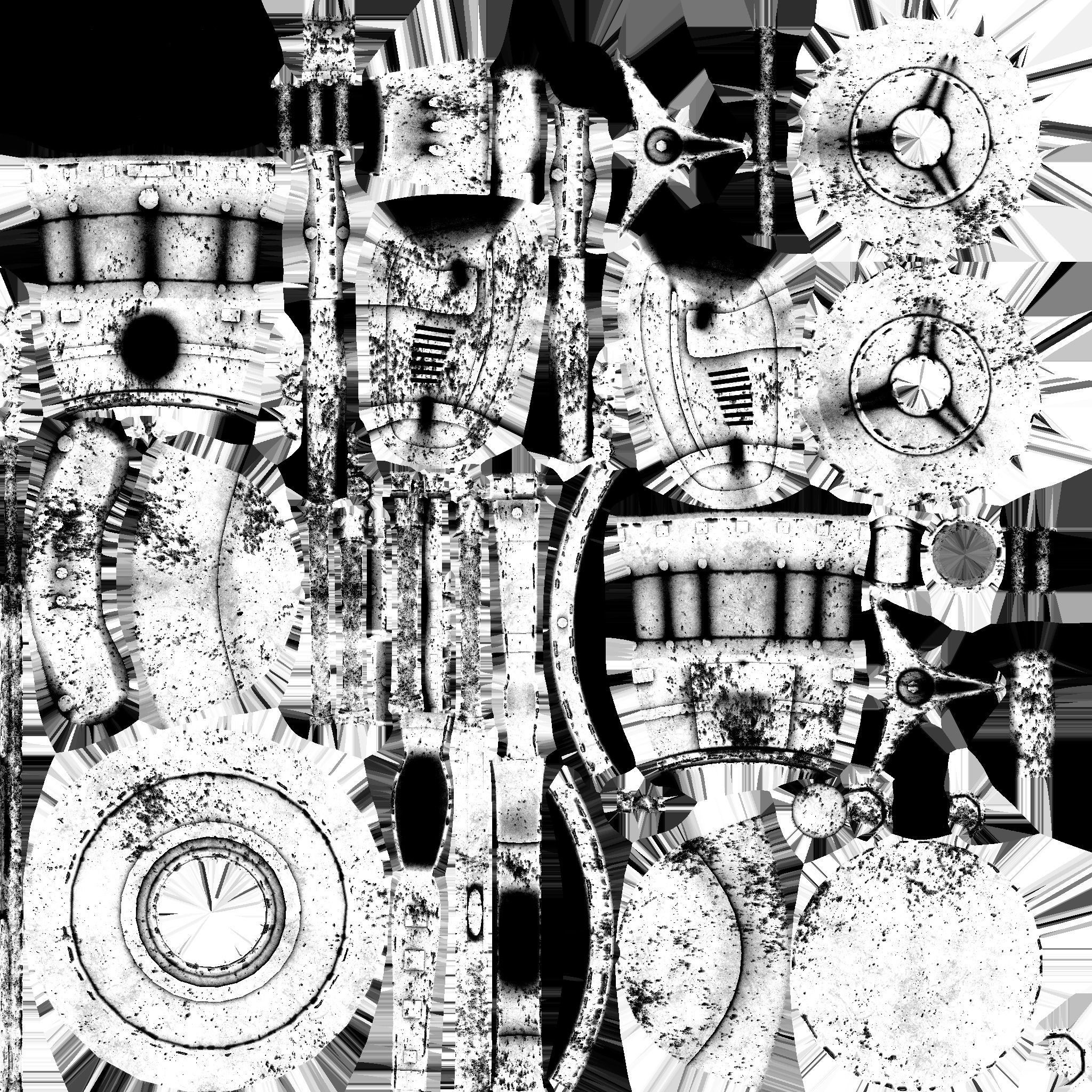 Robotic Arm A09 Steel Dirt - Character Design SciFi Low-poly 3D model_21