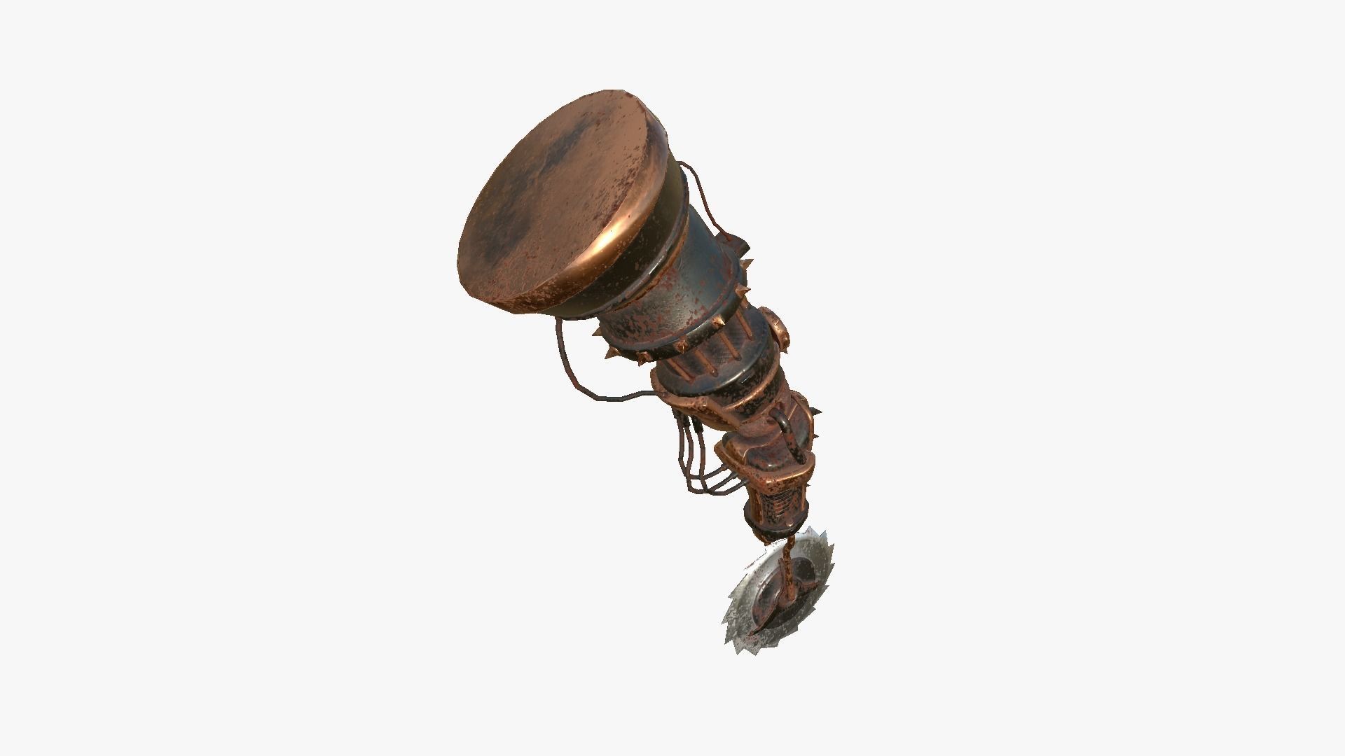 Robotic Arm A09 Steel Dirt - Character Design SciFi Low-poly 3D model_3